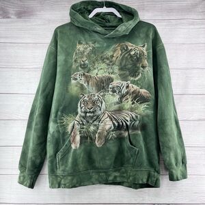 The Mountain Wolves Tigers Tie Dye Green‎ Long Sleeve Size M
